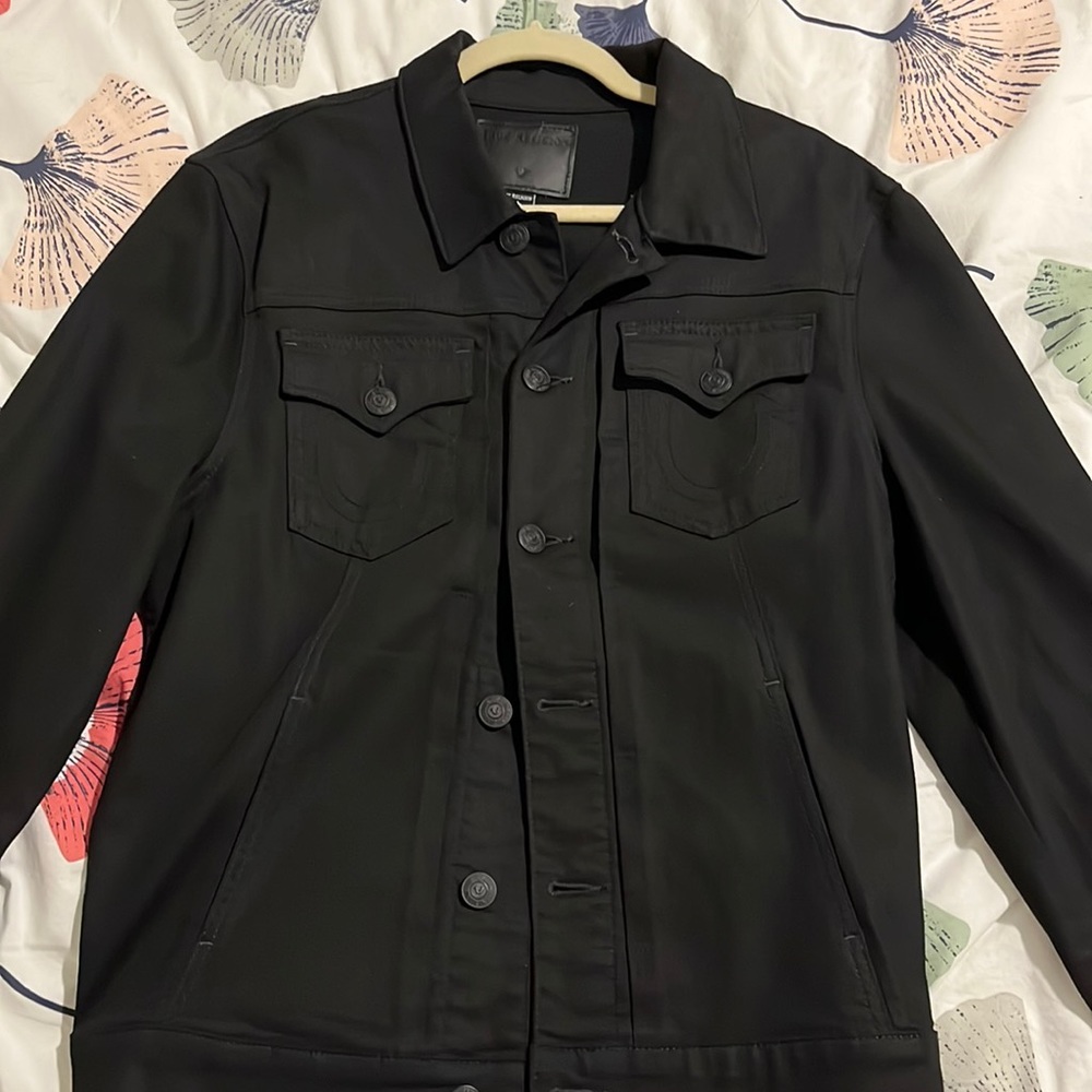 True Religion black jean jacket